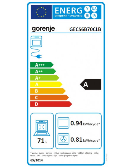 Viryklė GORENJE GECS6B70CLB