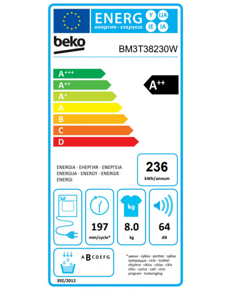 Džiovyklė BEKO BM3T38230W